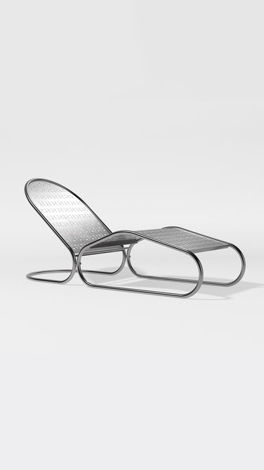 Pipedream Lounger - Stainless Steel / Black