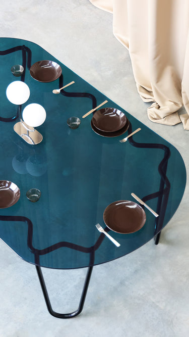 Yonder Table - 6 Seat - Stainless Steel / Clear